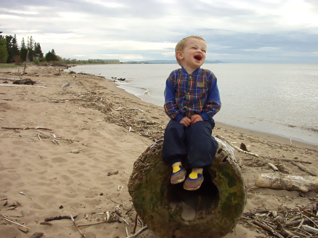 Eddie at the Ontonagon Beach - June 1, 2004